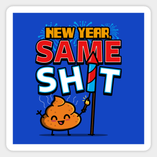 Lunar New Year 2024 Funny Cute Kawaii Poop Original Cartoon Meme Sticker